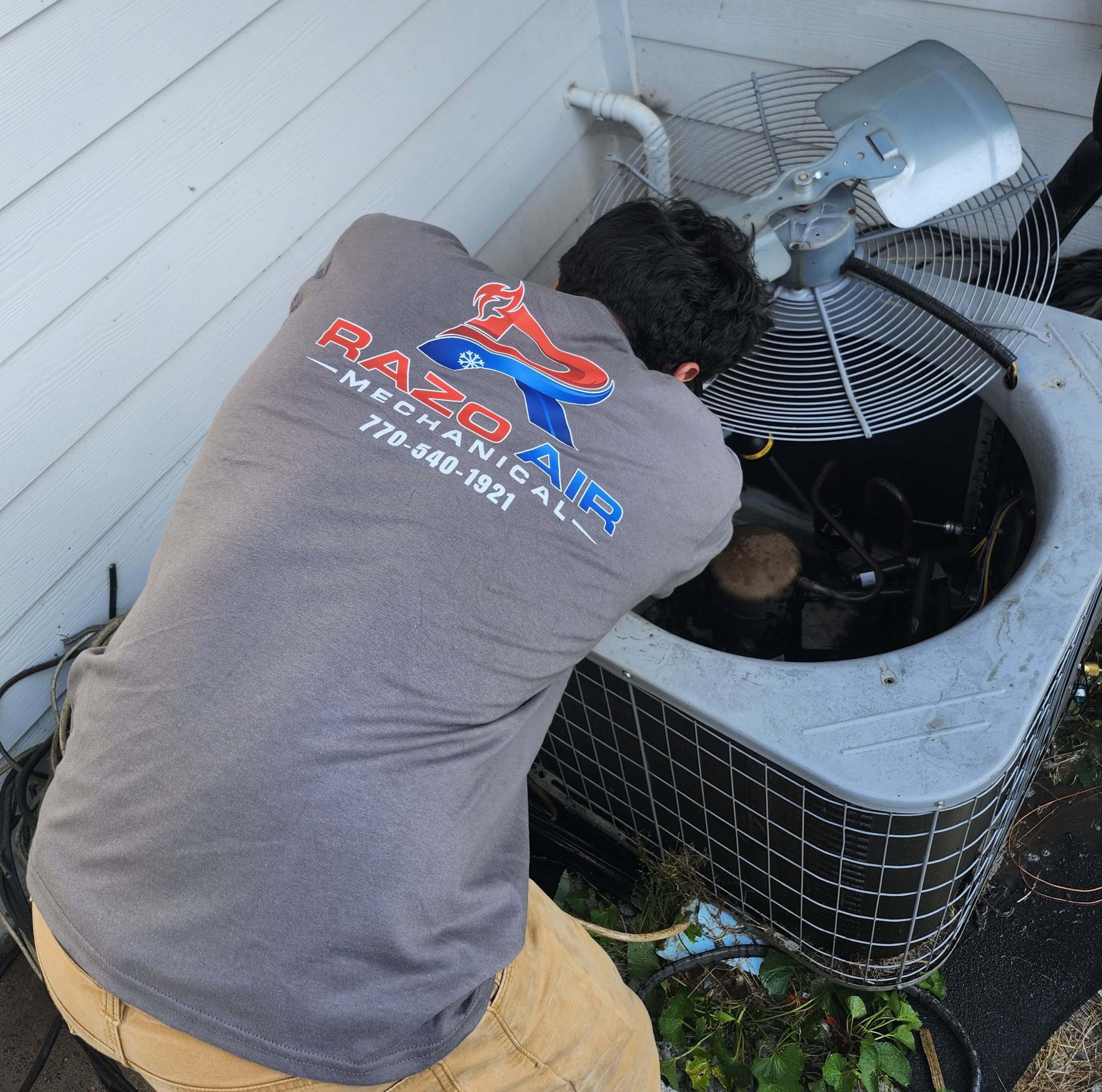 Residential heating and air conditioning project in North Georgia